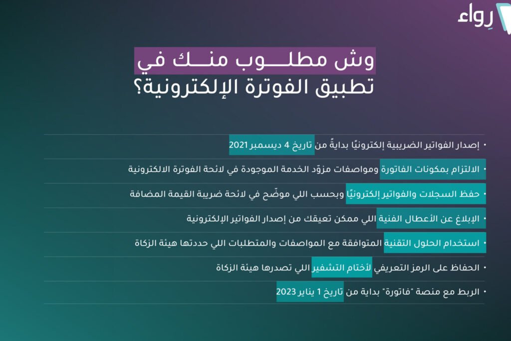 أهم المعلومات عن نظام الفواتير الالكترونية