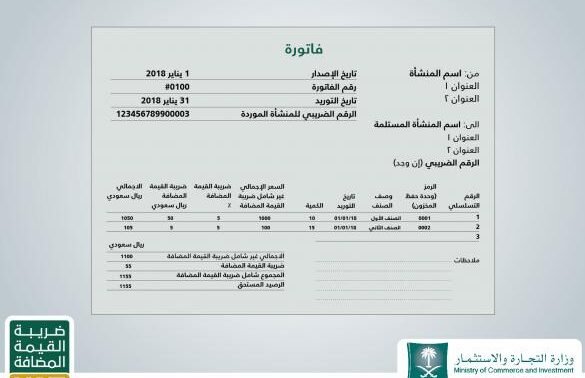 نموذج فاتورة ضريبية هيئة الزكاة والدخل بخطوات سهلة ومبسطة نموذج فاتورة ضريبية هيئة الزكاة والدخل بخطوات سهلة ومبسطة